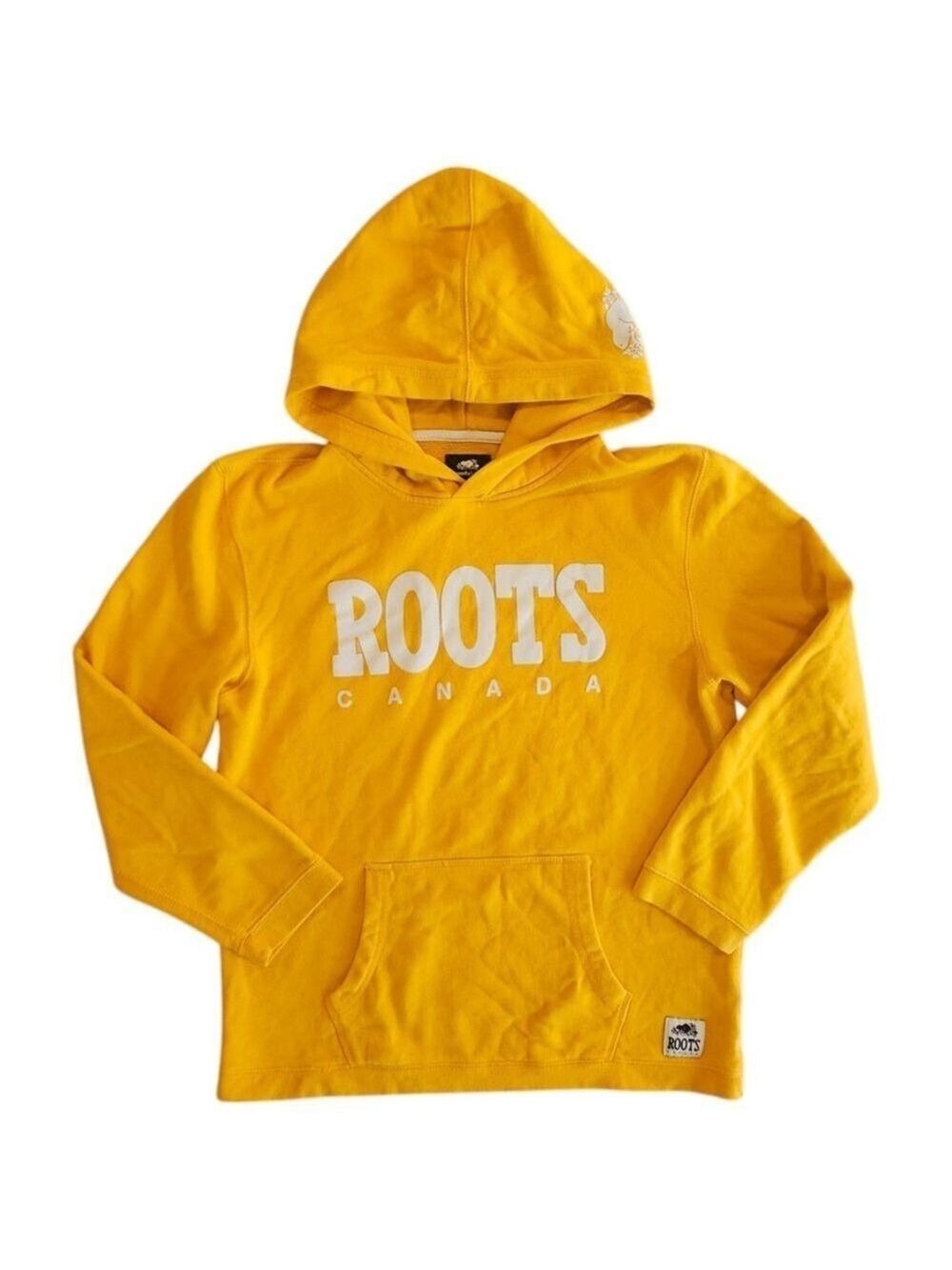 Roots Kids Yellow Hoodie Sweatshirt - Size XXL (13-14 YRS)